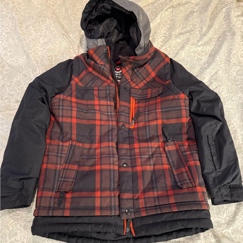 686 XL Kids plaid Jacket with Hood & all bells & whistles Thermal Rated warmest
